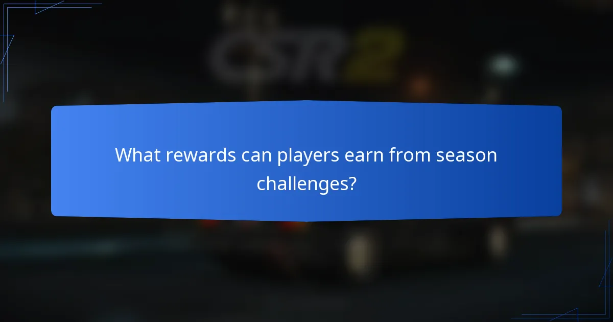 What rewards can players earn from season challenges?